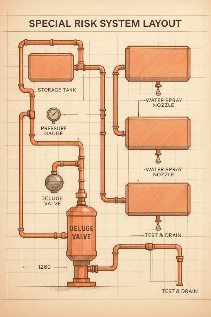 Special risk system layout drawing sample